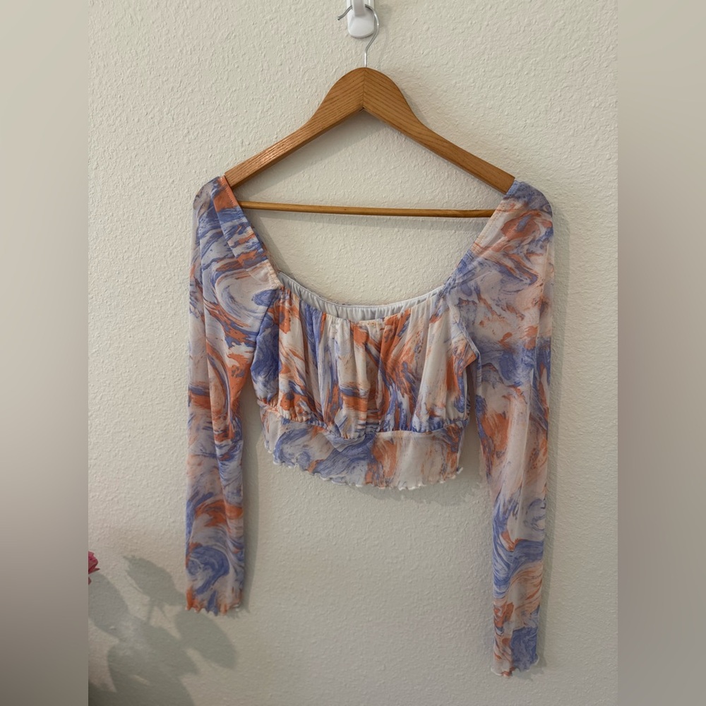 Women's Multicolor Long Sleeve Top